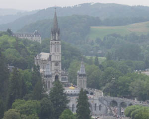 Lourdes Basilica Aerial View